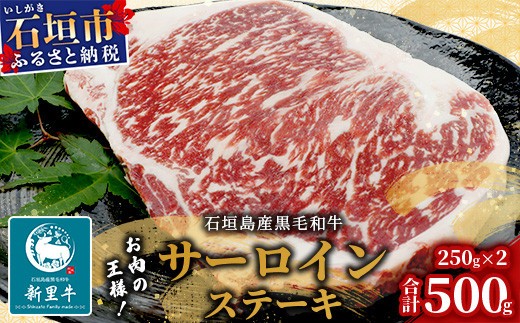 石垣島産 黒毛和牛 新里牛 サーロインステーキ (250g×2) 合計500g SZ-6