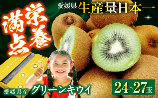 【先行予約】【2026年1月中旬から順次発送】グリーンキウイ 24玉～27玉入 愛媛県大洲市/株式会社フジ・アグリフーズ [AGBA009] 先行予約 キウイ キウイフルーツ 果物 くだもの フルーツ 愛媛県産 大洲市産 産地直送 おすすめ 人気 お取り寄せ 送料無料 贈答 ギフト