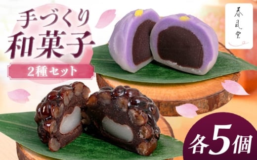 和菓子2種セット (練り切り・鹿の子 / 各5個) 沖縄市 / 和菓子屋 春風堂 [BCCL008]