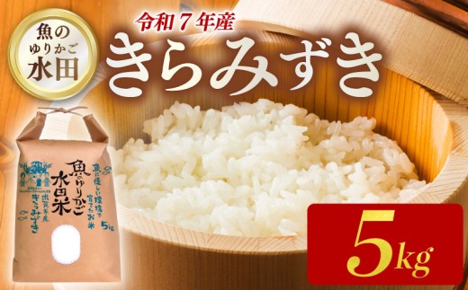令和7年産 先行予約 環境こだわり栽培 きらみずき 5kg 新米 ひこにゃん米 魚のゆりかご水田 精米 白米 米 こめ ごはん ご飯 弁当 おにぎり 令和7年 R7年 10月 発送 滋賀 彦根 2300400 - 滋賀県彦根市
