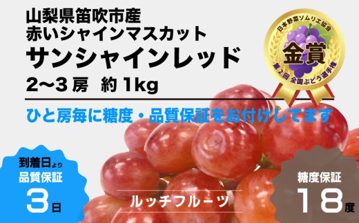 ルッチのサンシャインレッドは2025年全国ぶどう選手権で金賞を受賞しました！