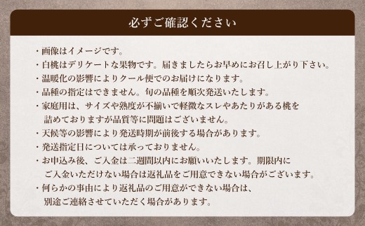 【訳あり】岡山白桃（家庭用）1.2kg以上  サイズ不揃い