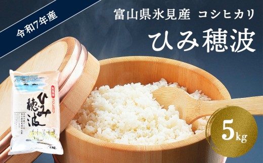 令和7年産 富山県 氷見産 コシヒカリ [ひみ穂波] 5kg [2025年10月上旬以降順次発送]