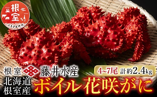C-42080 【北海道根室産】ボイル花咲かに4～7尾(計約2.4kg) 361678 - 北海道根室市