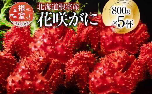 E-20006 【北海道根室産】花咲かに800g×5尾(計4kg)