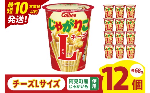 【10営業日以内に出荷】カルビー じゃがりこ チーズ Lサイズ 66g×12個｜Calbee お菓子 菓子 おやつ おかし ぽてち ポテチ スナック おつまみ ジャガイモ じゃがいも（93-82） 2297109 - 茨城県阿見町