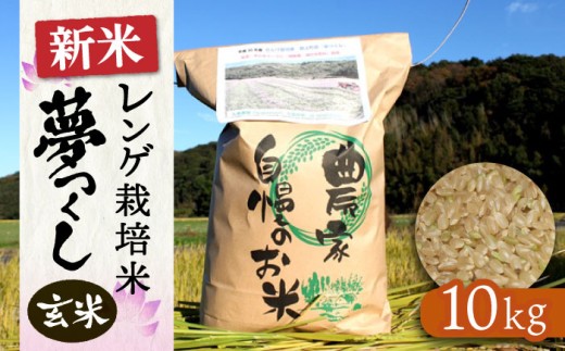 米 お米 こめ コメ ご飯 玄米 夢つくし 10kg 国産 ギフト 贈り物 レンゲ栽培 県産米 減農薬 エコ 農産物 久楽農園