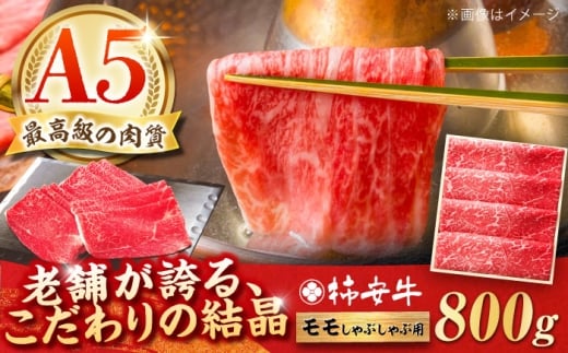 【2025年11月発送】最高級A5等級 三重県産黒毛和牛 柿安牛 しゃぶしゃぶ用牛肉 モモ800g  / しゃぶしゃぶ肉 国産牛 柿安牛 黒毛和牛 A5 ブランド牛 牛肉 牛肉モモ 冷蔵牛肉 / 亀山市 / 柿安本店 [AMBW003] 2298772 - 三重県亀山市