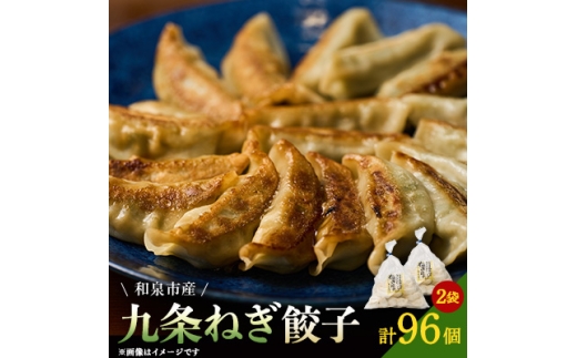 大阪府和泉市産の九条ネギを使用した冷凍餃子　48個入×2パック(計96個)　道の駅で大好評!【1182130】 2297553 - 大阪府和泉市
