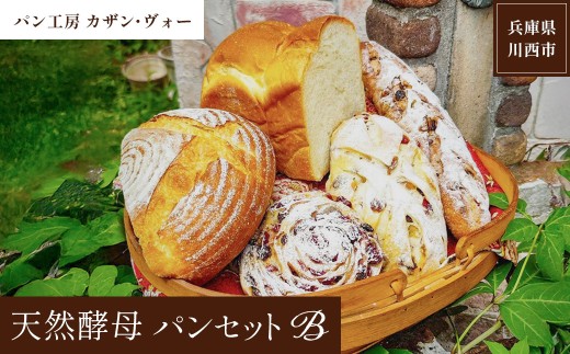 天然酵母パンＢセット  【 パン 天然酵母 セット 詰め合わせ 5種類 食パン 1斤 カンパーニュ 冷凍 パン工房 兵庫県 川西市 】KWNCS003 2266384 - 兵庫県川西市