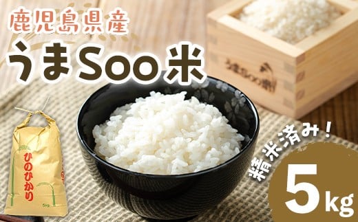 ＜先行予約受付中・2025年11月以降順次発送予定＞柏木さんこだわりのうまSoo米(5kg) お米 精米済み 常温【曽於市観光協会】A587 2298106 - 鹿児島県曽於市