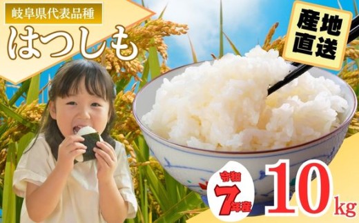 【岐阜県代表品種】　令和7年産　ハツシモ米　白米10kg　L8 【11月20日以降順次発送】 2212927 - 岐阜県関市