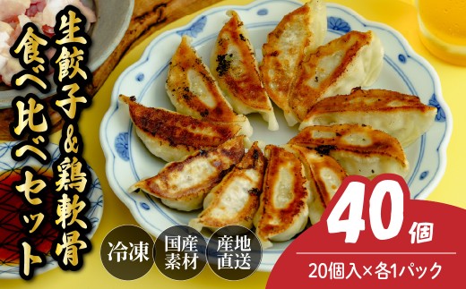 鶏軟骨餃子20個&生餃子20個 餃子 40個 人気店の旨味あふれる冷凍餃子 | 大容量 ギョウザ 冷凍餃子 ギョーザ 冷凍ギョウザ 冷凍 冷凍ぎょうざ ぎょうざ ぎょーざ おいしい 手軽 食べ比べ 美味しい おつまみ 国産野菜 中華 簡単調理 惣菜 北本フーズ 埼玉県 北本市 2298984 - 埼玉県北本市