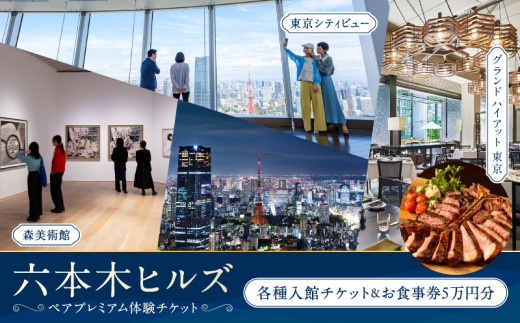 【六本木ヒルズ ペア体験】森美術館・東京シティビュー／グランド ハイアット 東京 食事券