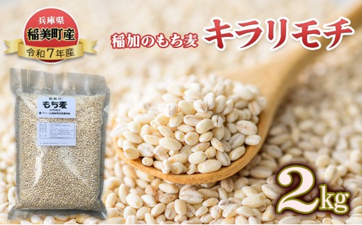 稲加のもち麦 キラリモチ 2kg もちむぎ もち麦 国産 大麦 食物繊維 低糖質 高タンパク 健康 健康食品 ダイエット 兵庫県産 兵庫 兵庫県 稲美町 1533575 - 兵庫県稲美町