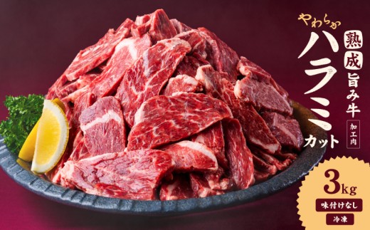 熟成旨み牛やわらかハラミカット 3kg インジェクション加工 牛ハラミ はらみ 肉 小分け200g 個包装 冷凍 焼肉 焼き肉 BBQ バーベキュー ステーキ 丼物 簡単調理 味付けなし 家庭用 業務用 人気 お取り寄せ 愛媛県 松山市 2298628 - 愛媛県松山市
