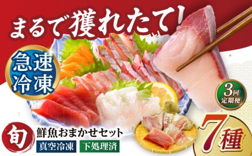 【全3回定期便】超速冷凍鮮魚7種（5種+焼物用2種）五島市/金沢鮮魚 [PEP069] 2261684 - 長崎県五島市