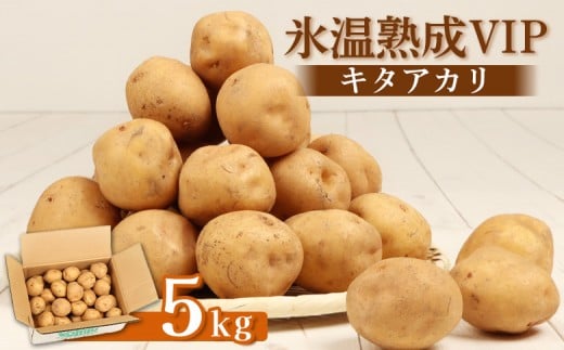 氷温熟成VIP キタアカリ  5ｋｇ いも 芋 イモ じゃがいも ジャガイモ きたあかり オンライン 申請 ふるさと納税 北海道 留寿都 野菜 ホクホク 産地直送 新鮮 じゃがバター ポテトサラダ フライ 留寿都村【1200101】 513484 - 北海道留寿都村