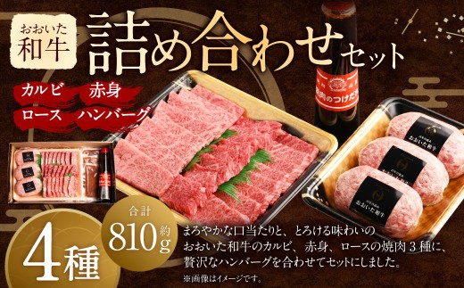 おおいた和牛 詰め合わせ セット （合計約 810g ）つけダレ付 1778051 - 大分県竹田市