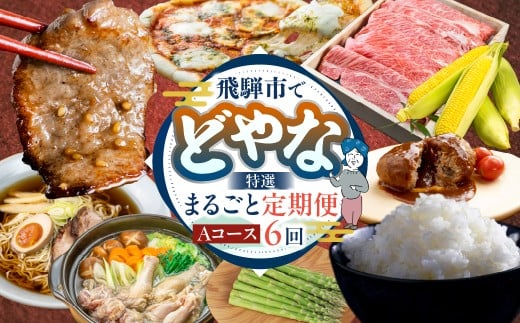 どやな飛騨市 定期便 Aコース いろいろ お届け 6ヵ月 6回   牛肉 肉 焼肉 飛騨牛 地鶏  チーズ ピザ アスパラガス 定期便 お楽しみ 6回 半年 [Q3015] 100000円 10万円  飛騨市 2304923 - 岐阜県飛騨市