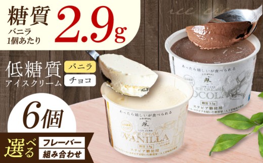 [選べるフレーバー組み合わせ]然オリジナル バニラアイスクリーム・チョコレートアイスクリーム 計6個 スイーツ デザート アイス アイスクリーム チョコ スイーツ デザート アイス アイスクリーム バニラアイス 低糖質 大阪府高槻市/低糖質食専門店ローカーボキッチン然-zen- [AOBD010.011.037]