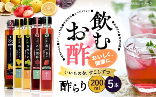 酢 玄米酢 酢らり 5種セット[川添酢造] [CDN127] 長崎県 西海市 酢 飲む酢 ビネガー 果実酢 ジュース 酢 贈答 ギフト飲むお酢 フルーツ酢 健康飲料 美容 ダイエット お酢ドリンク 疲労回復 おいしい ギフト お酢 果実酢