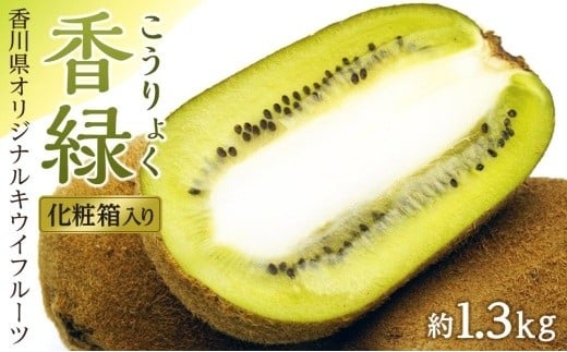 香緑（こうりょく）キウイフルーツ　約1.3kg化粧箱入り 1139745 - 香川県坂出市