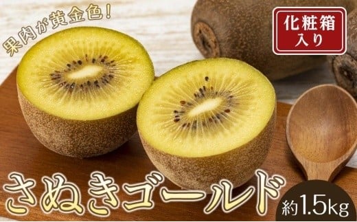 さぬきゴールドキウイ 約1.5kg（7～9玉入り）【化粧箱入り】｜フルーツ 果物 くだもの キュウイ 食品 さぬき 坂出市 人気 おすすめ 送料無料 1014453 - 香川県坂出市