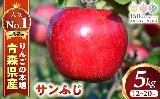 りんご【サンふじ】約5kg（12～20玉）【2025年産・先行予約】★2025年12月中旬頃より順次発送予定★ 青森県三戸町産 りんご サンふじ 2025年産 先行予約 サンふじりんご 蜜入り 旬 甘い 青森県三戸町 H2857 2250042 - 青森県三戸町