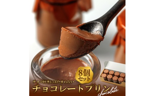 チョコレート好きにはたまらない、濃厚チョコレートの本格プリン! 8個セット 人気老舗店 プリン チョコレートプリン チョコプリン チョコレート 詰め合わせ 菓子 セット 冷蔵 スイーツ お菓子 ティータイム 濃厚 美味しい おやつ ジャージー牛乳使用 8個 お祝い ギフト おすすめ 人気 手土産 お土産 お取り寄せ 贈り物 お年賀 お歳暮 熊本県 阿蘇市