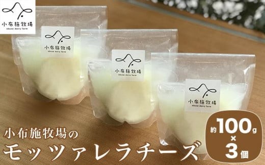 無添加 小布施牧場の搾りたてジャージー牛乳で作ったモッツァレラチーズ 100g × 3個 ［小布施牧場］チーズ モッツァレラ おつまみ サラダ 冷蔵便 クール便 プレゼント 長野 信州 ［A-29］ 223073 - 長野県小布施町