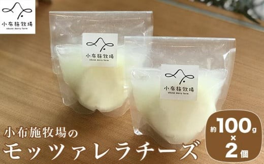 無添加 小布施牧場の搾りたてジャージー牛乳で作ったモッツァレラチーズ 100g × 2個 ［小布施牧場］チーズ モッツァレラ プレゼント 長野 信州 冷蔵便 クール便 ［B-14］ 238367 - 長野県小布施町