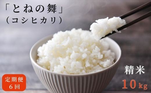 【6ヶ月定期便】《 令和7年産 》米 コシヒカリ 「 とねの舞 」 精米 10kg ／ 米 こめ コメ お米 おこめ コシヒカリ こしひかり とねの舞 新米 白米 ごはん 令和7年産 10kg 定期便 茨城県 利根町 送料無料