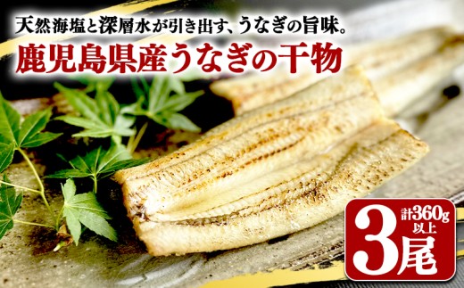 A1-1806／鹿児島県産　うなぎ干物　1尾（120g以上）×3袋