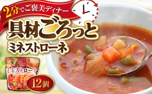 San felice ミネストローネ×12パック 愛媛県大洲市/一般社団法人キタ・マネジメント(大洲まちの駅あさもや)スープ 常温 洋食 簡単調理 煮込み料理 備蓄食材 [AGCP824]