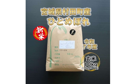 ＜新米＞令和7年産 ひとめぼれ 玄米10kg 宮城県村田町産【1545917】 1471452 - 宮城県村田町