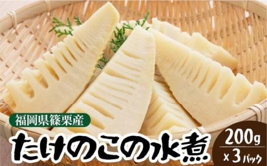 篠栗産たけのこの水煮200g×3パック BZ025