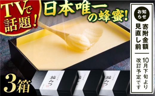 【先行受付 令和7年12月より発送】箱みつ 3個セット 合計1200g (400g×3個) 蜂蜜 はちみつ ハチミツ 高級 濃厚 バター ハニー クリーム 箱蜜 蜂蜜 広川町 / 株式会社九州蜂の子本舗 [AFAI017]