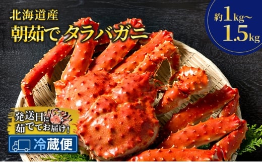 ［冷蔵便］茹でたて直送！北海道産 朝茹で タラバガニ メス 姿 約1～1.5kg【 かに カニ 蟹 幕別町 北海道 たらば タラバ タラバガニ 海鮮 魚介 海の幸 海産物 家庭用 冷蔵 】 [№5749-1585]