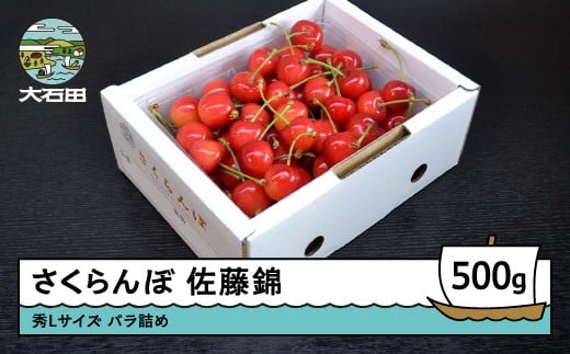 さくらんぼ 佐藤錦 秀L 500g 2026年産 令和8年産 山形県産 ふるさと納税 果物 くだもの フルーツ 期間限定 冷蔵配送 先行受付 グルメ 取り寄せ ご当地 特産 産地 直送 送料無料 東北 山形県 人気 ry-snslb500 1892402 - 山形県大石田町