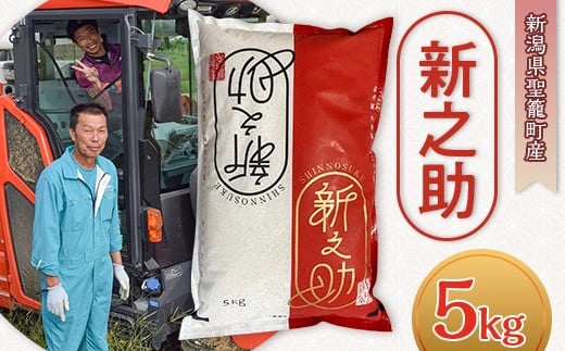 新潟県聖籠産 新之助 精米5kg（丸傳耕農） 1108400 - 新潟県聖籠町