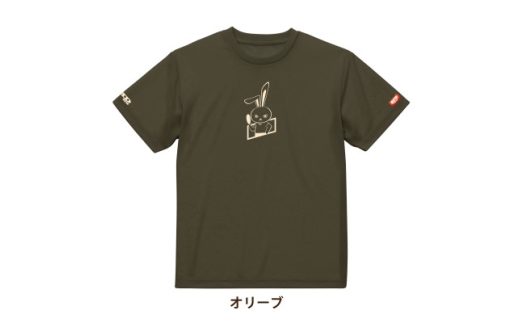 JTTA公認　卓球ユニフォーム＜男女兼用(ドライ):160サイズ＞うさぎ　オリーブ【1673470】