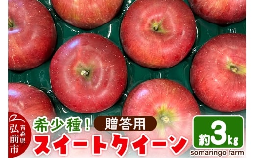 【25年10月発送】りんご 希少！スイートクイーン 約3kg【贈答用】somaringo farm 2312090 - 青森県弘前市