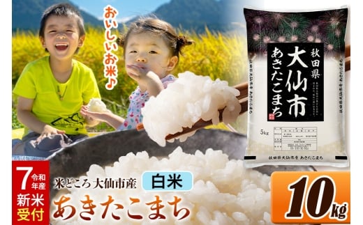 ＜令和7年産 新米受付＞米【白米】米どころ秋田県大仙市産 あきたこまち 精米 10kg（5kg×2袋） 2173104 - 秋田県大仙市