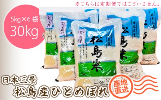 No.086 【令和7年度産】松島産ひとめぼれ5kg×6袋 ／ 新米 お米 精米 30㎏ 宮城県 690662 - 宮城県松島町