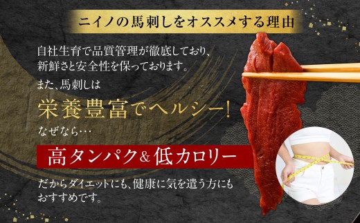 山形県 白鷹産 馬刺しブロック(生食用) 約4～5人前 (約500g) 