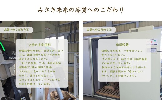 コシヒカリ 5kg～10kg 有機的栽培 |無農薬 農薬不使用 化学肥料不使用 精米 お米 米 こめ コメ みさき未来 南相馬市