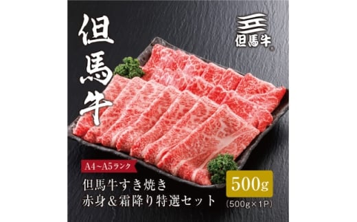 ＜但馬牛＞すき焼き 赤身&霜降り 特選セット500g【1313137】 757015 - 兵庫県養父市