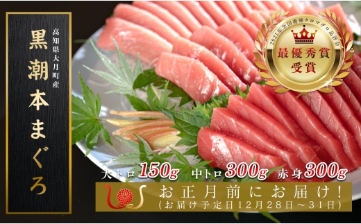 お正月 贅沢 本マグロ お刺身 3種セット 750g  国産 養殖 黒潮本まぐろ｜マグロ 本マグロ 鮪 本まぐろ 赤身 中トロ 大トロ トロ 食べ比べ おせち 年末年始 お歳暮 ごちそう 刺身 海鮮 高級 最優秀賞 高知県 大月町 2302096 - 高知県大月町