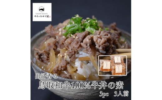 361K.◆鳥取和牛100%◆牛丼の素3袋セット